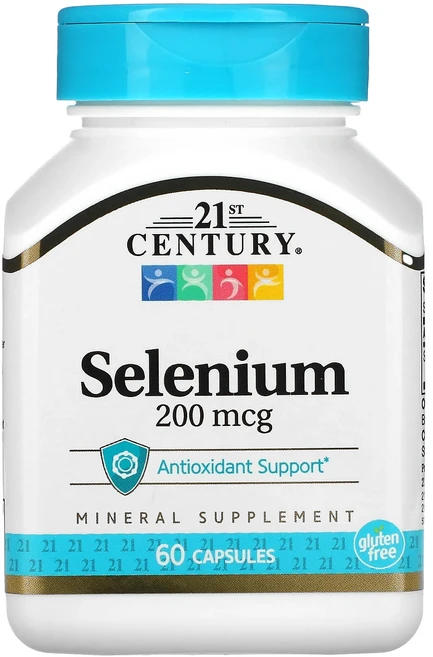 행복하고 건강하게 21st Century 셀레늄 200mcg 캡슐 60정 백년회로하세요, 21stCentury셀레늄200mcg캡슐60정, 1개 - 쿠팡