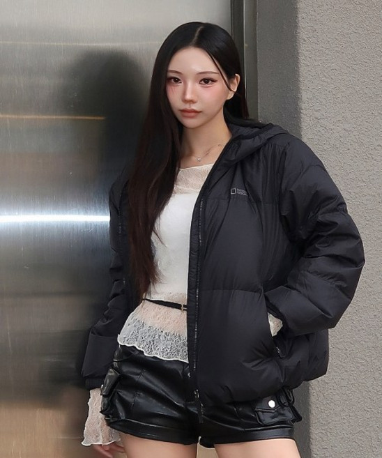 내셔널지오그래픽 NATIONALGEOGRAPHIC [ 나나 ]N254WDW871 여성 나나패딩 후디 구스 점퍼 BLACK