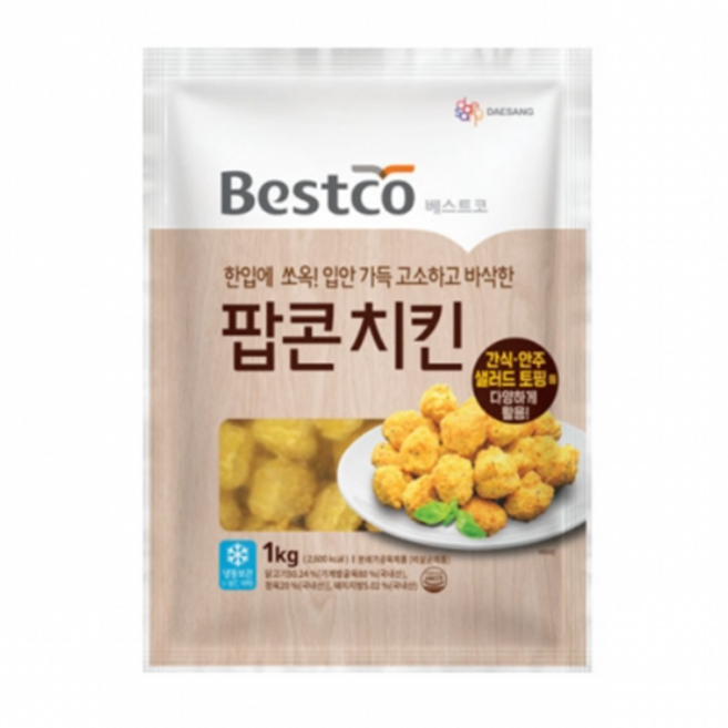 베스트코 팝콘 치킨, 5개, 1kg