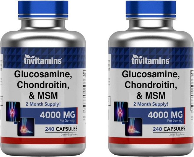 tnvitamins 글루코사민 콘드로이친 MSM 240캡슐 2개, 240정