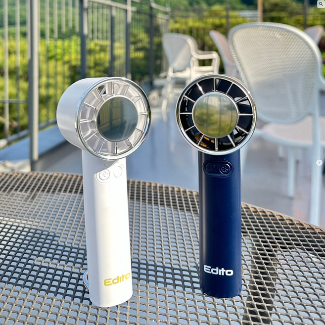 에디토 휴대용선풍기 초경량 급속냉각 에어컨 미니 손선풍기 EDI-8283, 다이아몬드화이트EDI8283