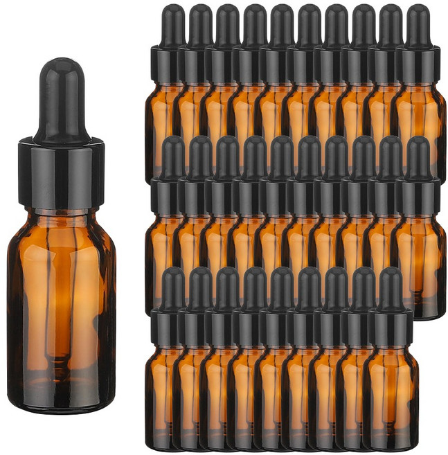 향수용기 블랙유광 뚜껑 스포이드 브라운 공병 10ml 30개