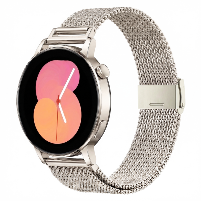 아이라 갤럭시워치8 호환 스트랩 클래식 슬림 메탈 밴드, 스타라이트, 1개