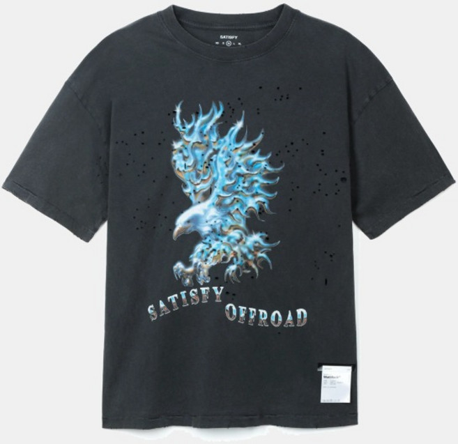 [새티스파이] SATISFY_ 새티스파이_ MothTech™ T‑Shirt [ Aged Black ]