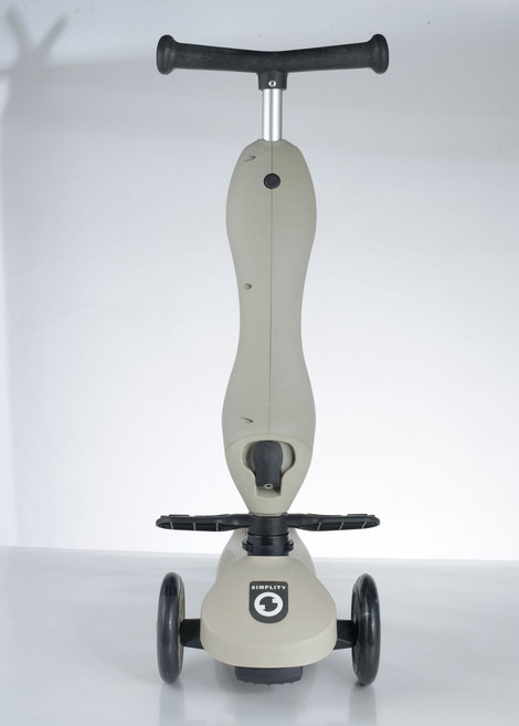 DFMEI 摺疊三四合一寶寶滑滑溜溜車1一3一6一12歲小孩可坐騎兒童滑板車, 象牙白帶腳踏板:如圖