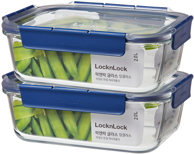 락앤락 탑클라스 직사각 밀폐용기, 2개, 2L