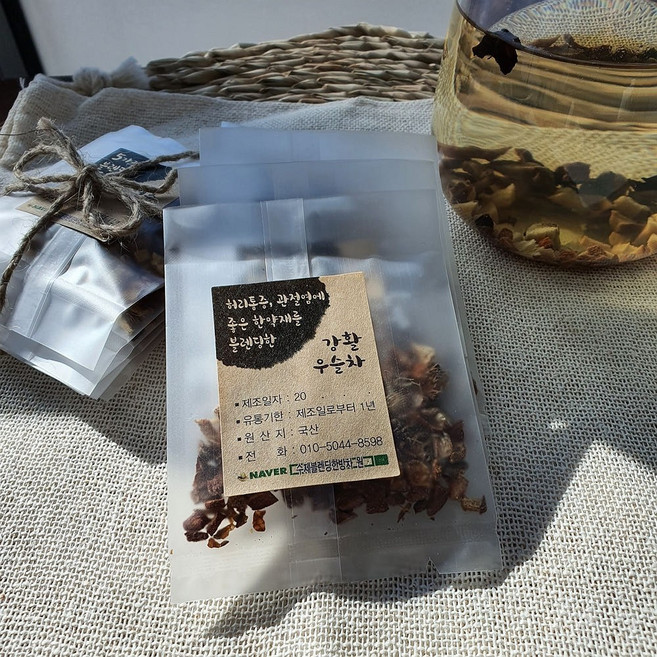 국산 한약제 수제 블랜딩 관절한방차 강활 우슬차 1포 5g 6포 한세트, 고급티백포장, 1개