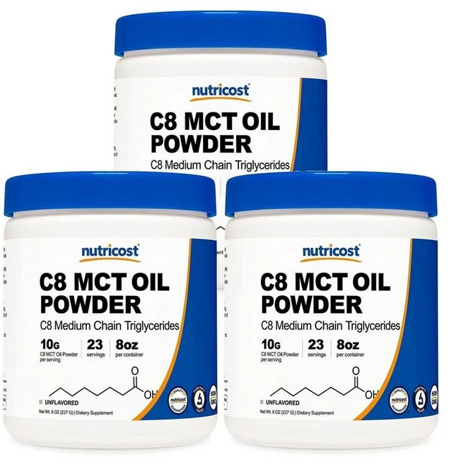 뉴트리코스트 C8 MCT 오일 파우더 227g, 3개 - 쿠팡