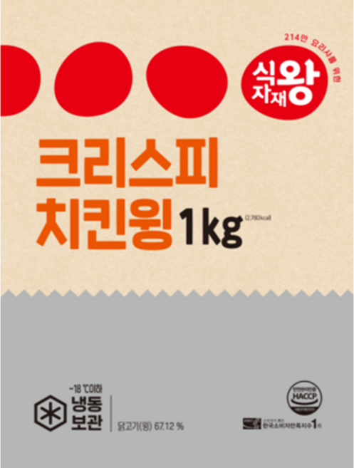 식자재왕 크리스피 치킨윙, 4개