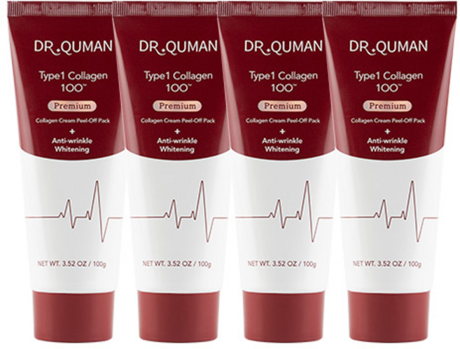 닥터큐먼 프리미엄 TYPE1 콜라겐 크림팩 대용량, 100g, 4개