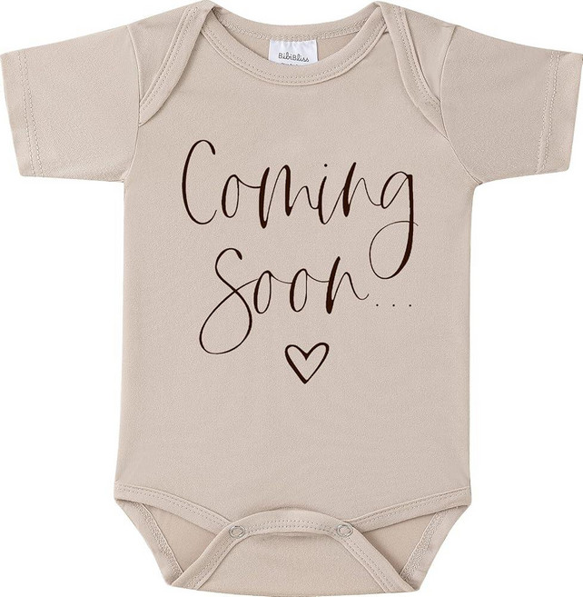 BIBIBLISSBABY Baby Coming Soon 바디수트 발표 조부모를 위한 재미있는 임신 발표 선물 Taro 0-3개월 227846, 귀리