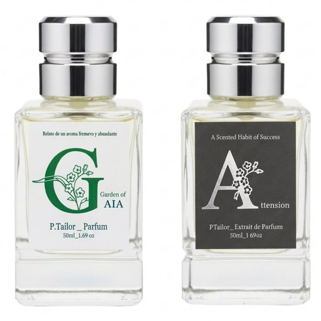 P.Tailor 남성향수 블랙라벨 시그니처 2종 세트 가든오브가이아 & 어텐션, 2개, 50ml - 쿠팡