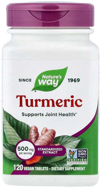 네이처스웨이 강황 프리미엄 추출물 500mg 비건 정제 120정, 1개 - 쿠팡