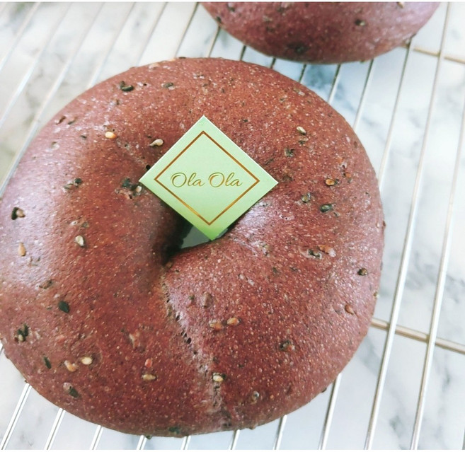 [쌀빵 오라오라] No밀가루/갓 구워 오후발송-익일배송/ 흑임자 흑미 쌀베이글 1팩(6개입), 6개, 103g