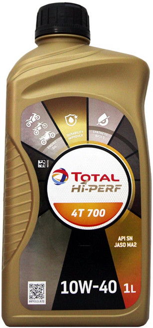 易油網 TOTAL HI-PERF 4T 700 10W40 機車合成機油 引擎保護、延長壽命、適用多種氣候, 1個