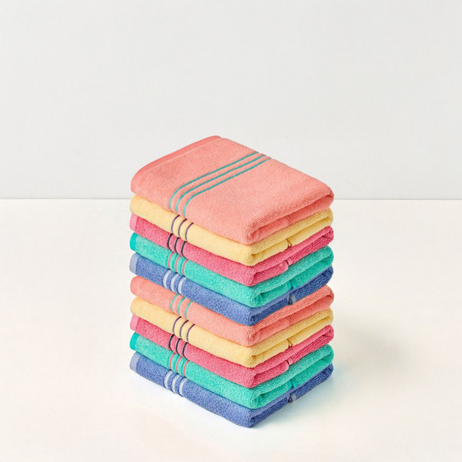 키큰 수건 100x40cm 200g 5장세트 길어진 수건 한 장으로 머리부터 발끝까지 OK 국내생산 뱀부, 1세트, 노랑