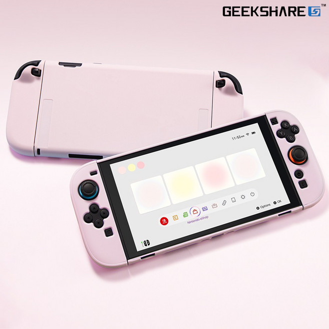 닌텐도 스위치2 케이스 긱쉐어 마카롱 풀커버, 마카롱 핑크, 1개