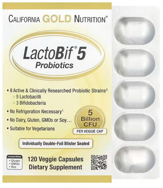 캘리포니아 골드 뉴트리션(California Gold Nutrition) 락토비프 50억 유산균, 120정, 4개