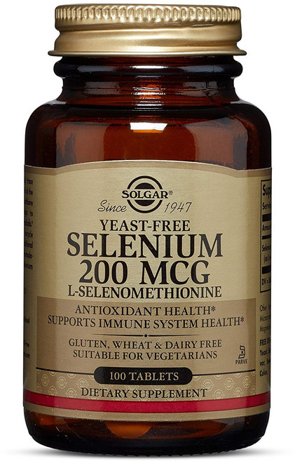 SOLGAR 無酵母硒膠囊 200mcg, 100顆, 1罐