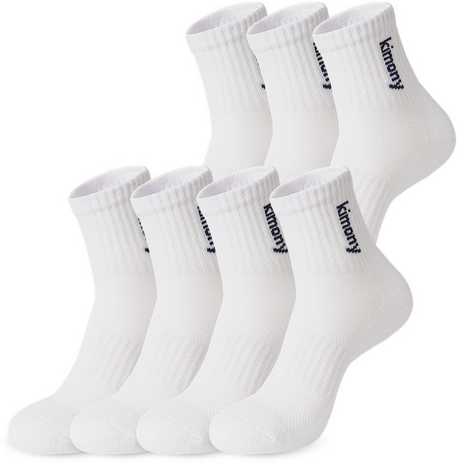 키모니 남성용 30수 장목 스포츠양말 KSS502 7족세트, 7개, M1