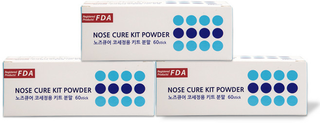 노즈큐어 코세정용 키트 분말 2.1g 60p, 3개