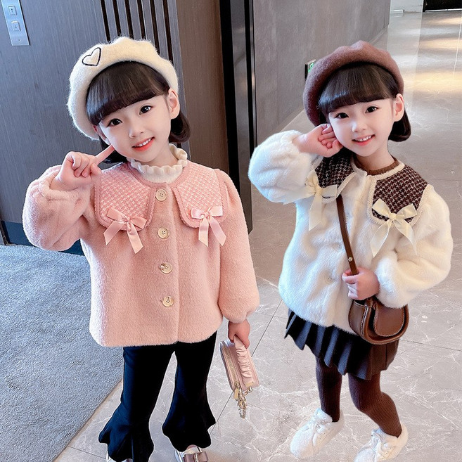 [실버플라워] 여아용 뽀글이점퍼 패딩점퍼 공주코트 겨울 점퍼 096