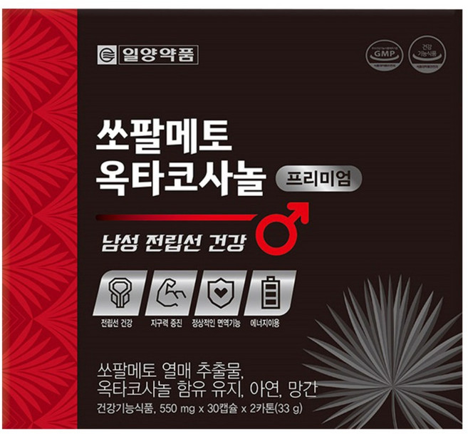 일양약품 쏘팔메토 옥타코사놀 프리미엄 60캡슐, 60정, 1개