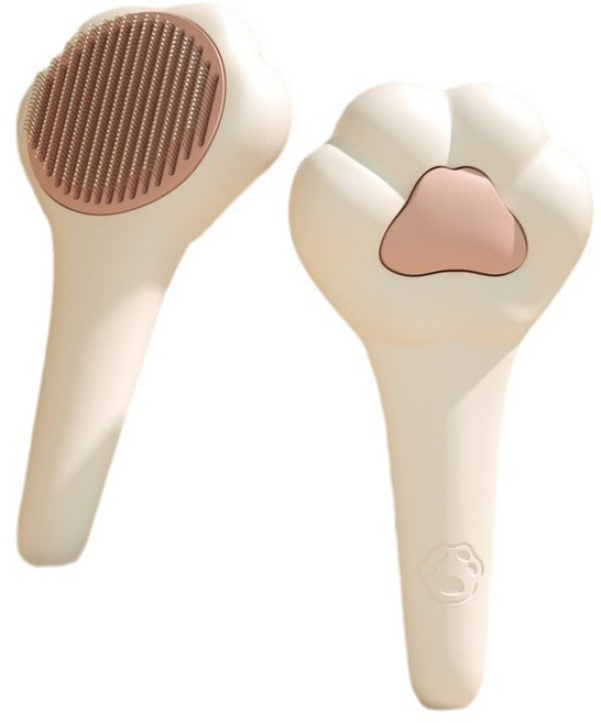 헬라쓰 죽은털 제거 원터치 고양이 빗, 1개, 핑크