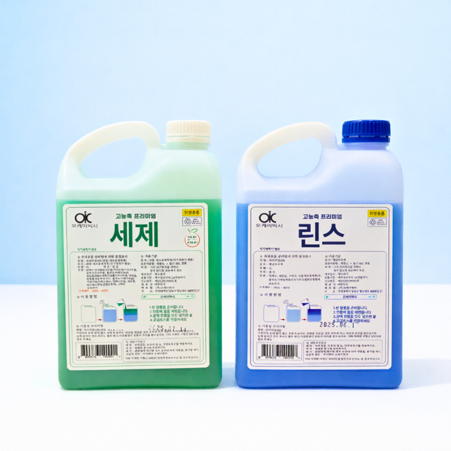 국내생산 업소용 고농축 식기세척기용 중성 세제+린스 1L 1SET, 1개