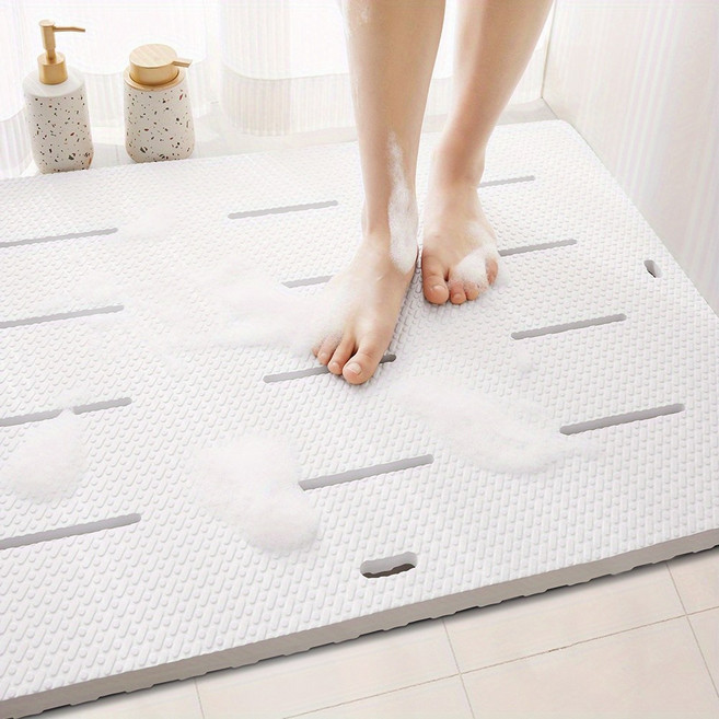 안정감 있는 미끄럼 방지 EVA 욕실 매트 2P 세트, 2개, 화이트