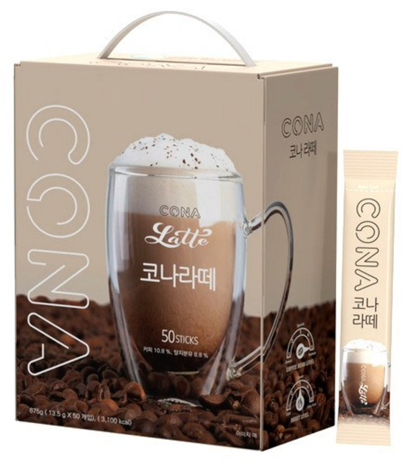 CONA 라떼 로스트 커피믹스, 13.5g, 50개입, 1개