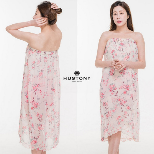 HUSTONY 휴스토니 블라썸 골프샤워가운 여름샤워가운, 1개
