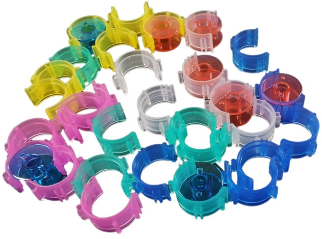 20개 보빈 클램프 홀더 나사산 정리 보빈 홀더 클립 자수용 클립, 혼합 색상