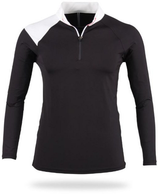 윤이안 남성골프웨어- 언발 완장 기능성 골프 반집업 티셔츠