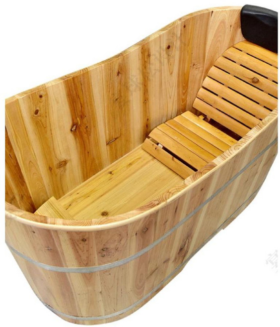 반신욕기 편백나무 욕조 좌식 피톤치드 히노끼탕, 1개, C. 로그 색상 120x60x65