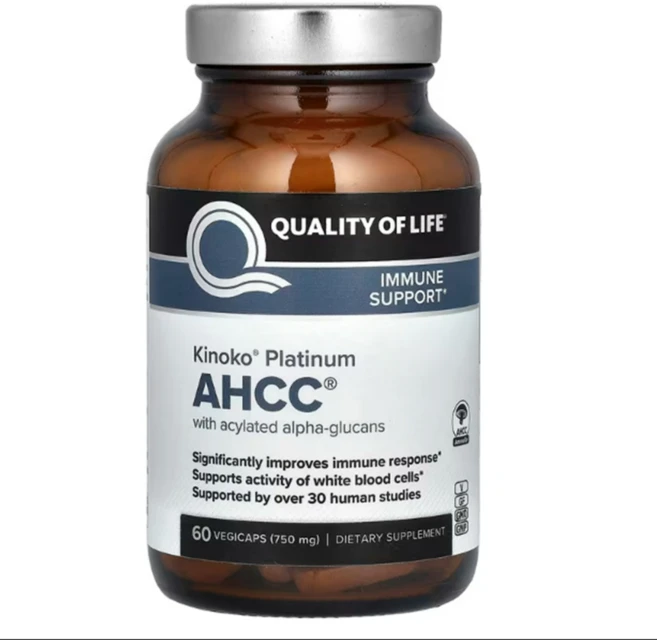 퀄리티오브라이프 키노코 골드 AHCC 750mg 프리미엄 보충제 60캡슐, 1개, 60정 - 쿠팡
