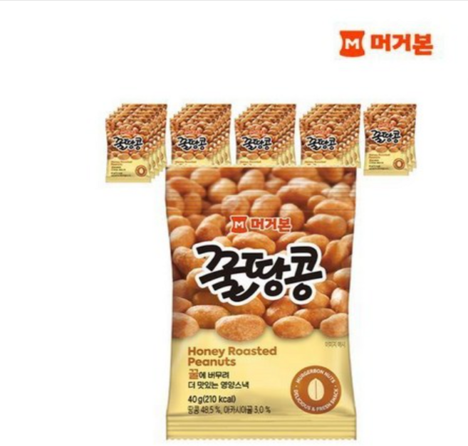 머거본 꿀땅콩, 40g, 24개