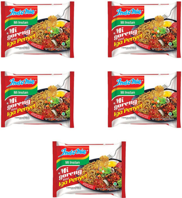 인도네시아 로컬 인도미 미고랭 볶음면 Indomie Mi Goreng Rasa Iga Penyet (스페셜 비프립 맛) 85g, 5개