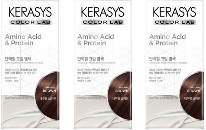 케라시스 컬러랩 단백질 크림 염색제 120g, 단품, 3개