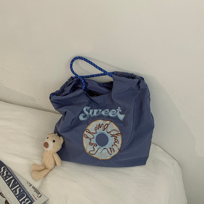 도넛 캔버스 나일론 토트백 에코백