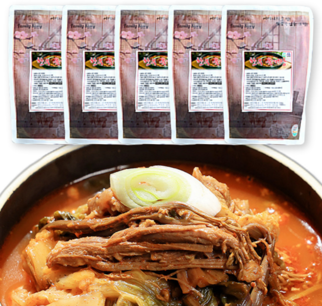 [당일출고] 태능식품 진짜 한우 육개장 600g 간편한식 소고기육개장 소고기국밥, 5개