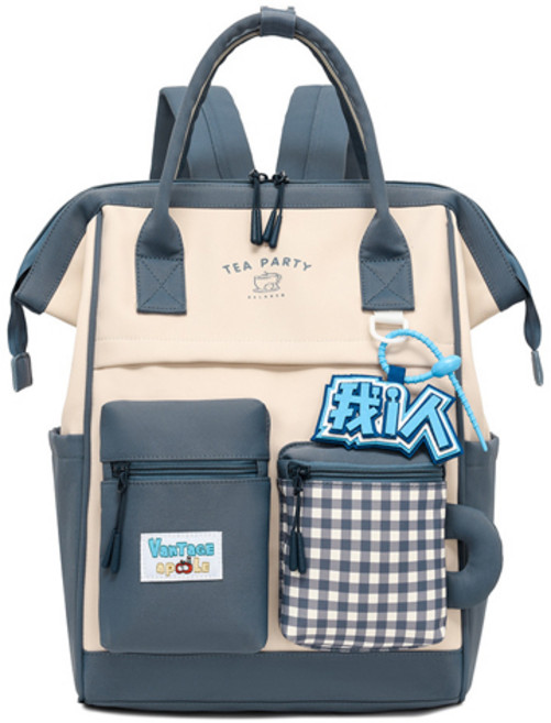 러블리 체크 키링증정 기저귀가방 다용도 대용량 수납 멀티 아기 기저귀 육아 유모차 출산 가방 배낭 백팩