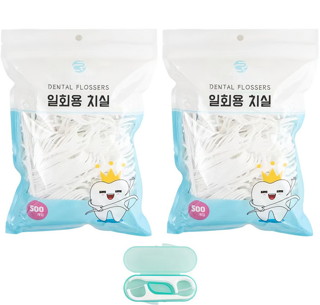로얄클라쓰 일회용 치실 + 케이스, 500개입, 2개