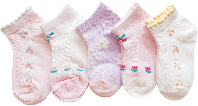 양말하우스 아동양말 세이렌 망커즈 (혼합5종) 딸기 체리 튤립 여아 여름양말 스니커즈