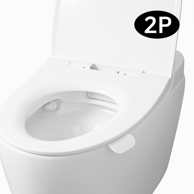 뉴에잇 욕실 변기커버 위생 손잡이 2p, 화이트