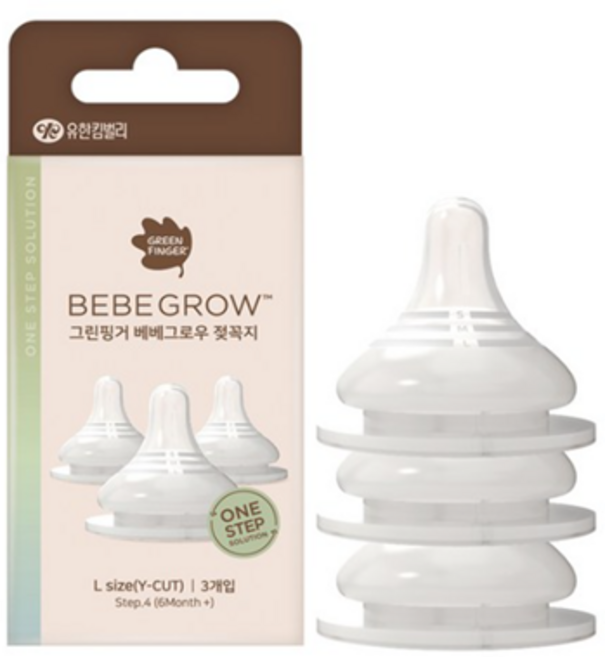 베베그로우 젖꼭지 3p, M (3~6month), 3개
