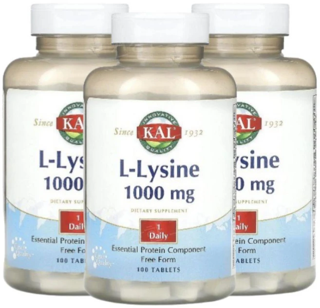 KAL L Lysine 리신 1000mg 100정 3개 엘 라이신 - 쿠팡