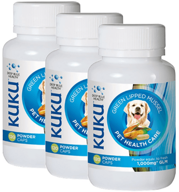 쿠쿠 펫 강아지 고양이 관절 슬개골 영양제 초록입홍합 1000mg 120베지캡슐 x 3개, 뼈/관절강화