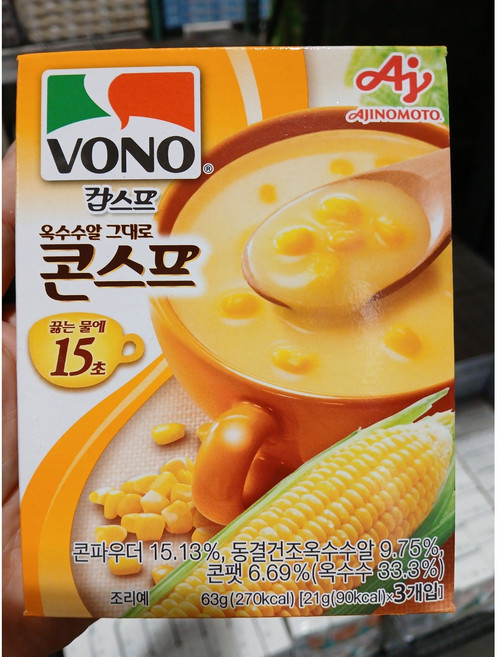 보노 옥수수알 콘스프, 63g, 1개