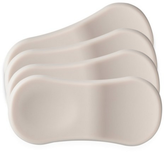 디아르 플래티넘 실리콘 수저 받침, Oatmeal Beige, 16개